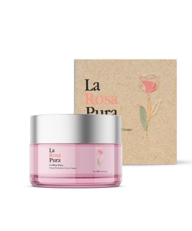 la rosa pura Deep Hydration Face Cream with 100% Pure Rose Oil | Anti-Aging Moisturizer for Dry Skin | Reduces Fine Lines & Wrinkles | Hydrates & Nourishes for Radiant Skin | All Skin Types