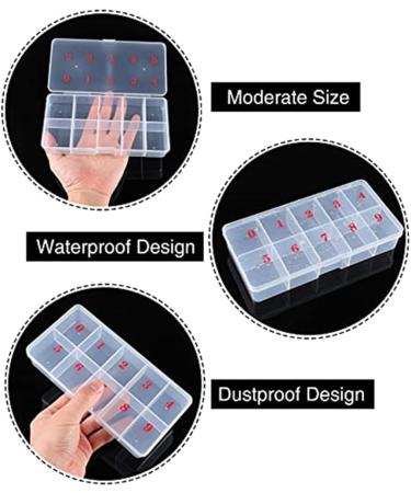 Evenden Nail Tips Box Empty Nail Tips Organiser Storage Fingernail Box Rooms Storage Box Container Nail Box Grid Box - Buy Online on GoSupps.com