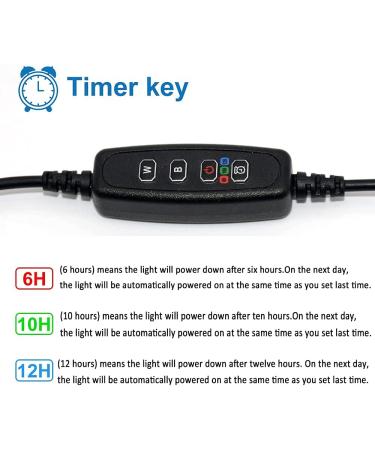 VARMHUS 7W RGB Fish Tank Clip-on LED Light with Timer and Dimmer - Aquarium Plant Lighting Clamp for Freshwater and Saltwater Tanks - Buy Online on GoSupps.com