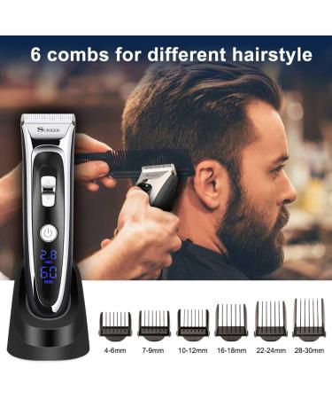 Hair Clippers for Men Professional Cordless Hair Clippers Haircut Kit Mens Hair Clippers Haircut Beard Trimmer Hair Cutting Set for Men Rechargeable LED Display Beard Trimmer for Men (Black) - Buy Online on GoSupps.com
