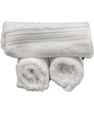 Marquis Mills Set of 12-14 x 14 White Washcloths | Supima Cotton | Embrace Collection - Buy Online on GoSupps.com