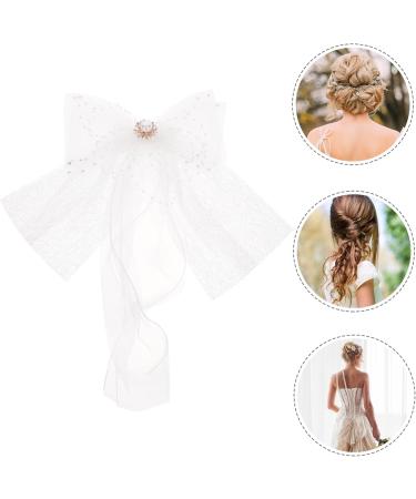 Bridal Headwear Bridal Wedding Veil 1920s Accessories for Women Bridal Bow Veil Flapper Headband Wedding Bridal Veil Flapper Accessories Pearl Bow Veil Dress Lace Grace Miss - Buy Online on GoSupps.com