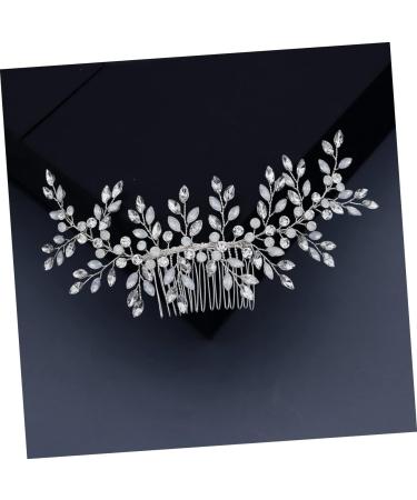 MAGICLULU Hair Comb for Bride Bridal Hairpin Comb Wedding Hair Clip Wedding Hair Comb Crystal Hair Comb Leaf Crystal Hair Jewelry Leaf Hair Comb Crystal Clip Comb Accessories Wedding Dress - Buy Online on GoSupps.com