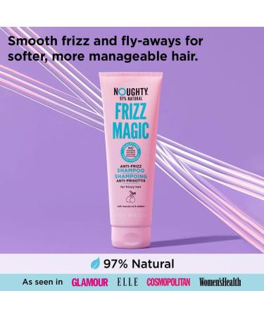 Buy Noughty 97% Natural Frizz Magic Shampoo - Sulphate Free Anti-Frizz Cleanser for Curly Hair with Marula Oil | 250ml Vegan Haircare - International Shipping Available - Buy Online on GoSupps.com