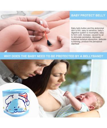 DOERDO 4Pcs Baby Infant Umbilical Cord Cotton Belly Bands - Adjustable Newborn Navel Belts in Green, Pink, Blue, Yellow - Buy Online on GoSupps.com