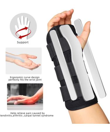Adjustable Carpal Tunnel Splint - Night Sleep Wrist Brace for Tendonitis Arthritis & Wrist Pain Relief - Right Hand Support - Buy Online on GoSupps.com