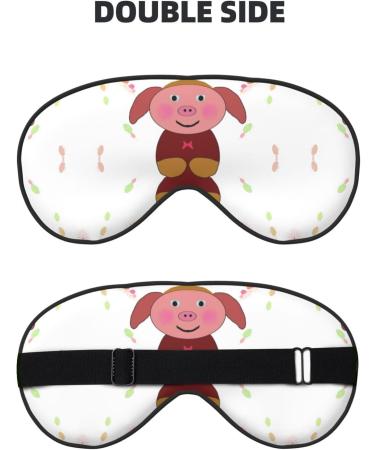 Happy Cartoon Pig Eye Mask - Soft Elastic & Adjustable Sleep Mask for Men & Women | Nighttime Comfort - Buy Online on GoSupps.com