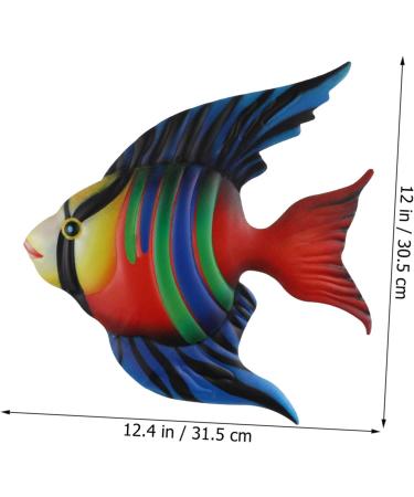 Zerodeko Iron Fish Tropical Fish Figurines Wall Indoor Decor Ocean Decorations Ocean Sea Wall Sculpture Fish Decor Astetic Room Decor Home Decor Metal Wall Art Decor Ocean Fish Wall Hanging 31.5X30.5CM Blue - Buy Online on GoSupps.com