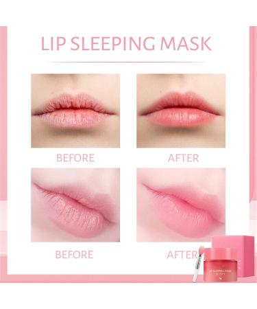 Lip Sleeping Mask with Lip Scrubs Exfoliator & Moisturizer Double Effect Lip Mask Overnight for Dry Lip Masks Treatment Care Cracked Lips Peeling Lip Primer Lip Repair Balm (1Pcs) - Buy Online on GoSupps.com