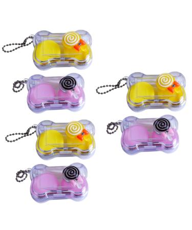 Gatuida 6 sentences contact lens container eye lens organizer contacts case lens container colored contact cover lentil holder contact cover sweet contact case plastic invisible frame