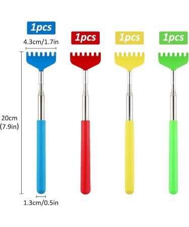 4-Piece Back Scratcher Set - Stainless Steel Telescopic Rods for Itching Relief | Perfect Gift for Men & Women | Ideal Christmas Present - Buy Online on GoSupps.com