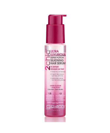 Giovanni 2chic Ultra-Luxurious Super Potion Silkening Hair Serum Cherry Blossom & Rose Petals 2.75 fl oz (81 ml) - Buy Online on GoSupps.com