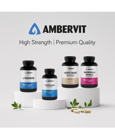Citicoline CDP Choline 500mg - 60 Capsules - Dosage lev pour la m moire la concentration et le soutien mental - Sans additifs ind sirables - 2 mois d'approvisionnement | Ambervit - Buy Online on GoSupps.com