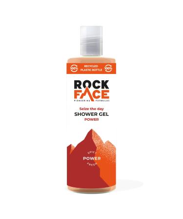 Rock Face Power Shower Gel 410ml | All in One Body Wash | Fresh Spicy Scent | Suitable for Hair and Body | Long-Lasting Scent