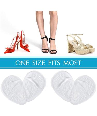 2 Pairs Metatarsal Pads for High Heels | Forefoot Cushions for All-Day Pain Relief - Transparent - Buy Online on GoSupps.com