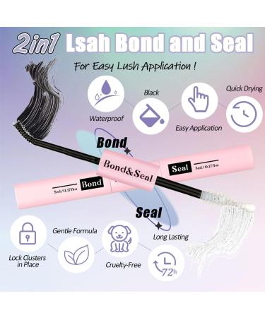 DIY Lash Extension Kit Cluster Lashes 280 Pcs 9-16mm 40D Individual Lashes Clusters with Lash Bond and Seal Glue Remover Tweezers Lash Shampoo Cleansing Brush Lash Brush - Buy Online on GoSupps.com