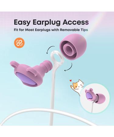 2Pcs Kids Safety Ear Plugs with Connector Cord Soft Silicone Lanyard (White) for Comfortable Hearing Protection - Buy Online on GoSupps.com