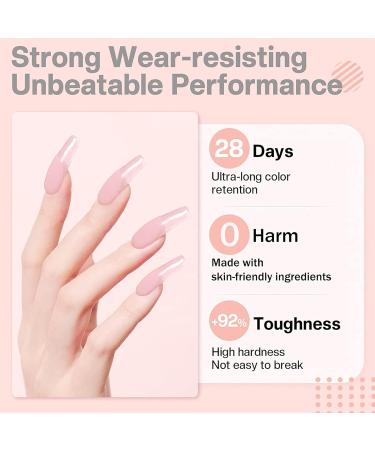 15ml Pink Poly Gel Nail Builder for Nail Extensions - Beginner Friendly Crystal Poly Gel Builder for False Nails - Buy Online on GoSupps.com