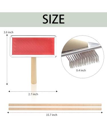Wool Blending Board and Brush Set - 1 Blending Board, 1 Wool Brush, 2 Dowels, Hand Carders - Perfect for Creating Rolags Wool - Buy Online on GoSupps.com