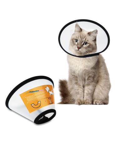 Senpusi Rechenrause for pets pets plastic Elisabethan collar protective collar Kegel crawls made of plastic special protection for cats small dogs and rabbits (size 5 (23-27cm)))
