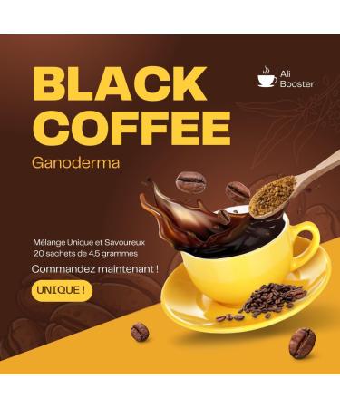 Alibooster DXN BLACK COFFEE Caf noir Lingzhi Reishi - Original - Champignon Ganoderma - 20 sachets x 4.5 grammes - Buy Online on GoSupps.com
