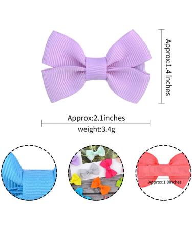 20 Pcs Baby Girls Hair Clips - Mini Bows Grosgrain Ribbon Hair Pins for Toddlers - Buy Online on GoSupps.com