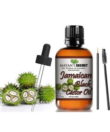 Mayan's Secret 100% Natural & Pure Jamaican Black Castor Seed Oil Serum - Nourishing Care for Hair and Skin