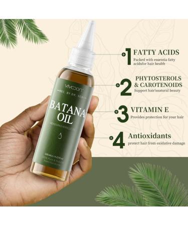 100% Pure Batana Oil for Hair Growth | Organic Dr. Sebi Oil from Honduras | Enhance Hair Thickness & Scalp Care 4.23 fl oz - Buy Online on GoSupps.com