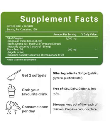 Resilia Oil of Oregano Softgels Huile de graines d'origan Re-silia 2025 huile d'origan Re-silia avec 6000 mg d'huile de graines noires riche en nutriments exp rience de bien- tre am lior (3) - Buy Online on GoSupps.com