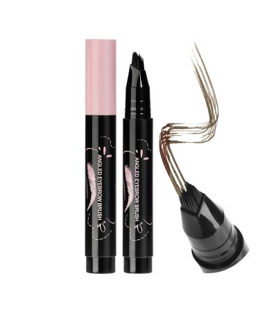 xowwyue Angular Eyebrow Brush MultiPurpose Eyebrow Pencil with Plush Tip Long Lasting Waterproof Liquid Color Eye Makeup Brush for Travel Party Sports Dating Work 14ml 02 Brown