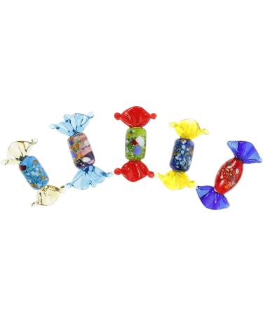 HOMSFOU 10 Pcs Candy Ornaments Faux Candy Decor Treats Collection Stained Glass Candies Stocking Stuffer Gifts Glass Candy Decorations Murano Glass Candy Modeling Multicolored Glass Puppet - Buy Online on GoSupps.com