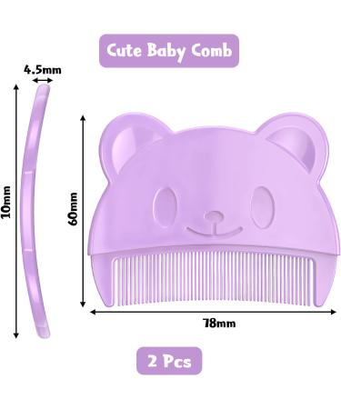 2 Pcs Baby Comb and Hair Brush Set for Cradle Cap - Purple - Buy Online on GoSupps.com