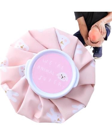 Ice Bag | Cold & Hot Hot Water Bag Leakproof Ice Pack Ice Cube Hot Water Bags Lightweight Ice Cold Pack with Large Opening Pink - Buy Online on GoSupps.com