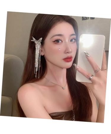 DOITOOL Butterfly Tassel Hair Clip Rhinestone Headpiece Butterflies Hairpins Rhinestone Hair Clip Hair Barrettes for Women Hair Clamp Clip Miss Rhinestones - Buy Online on GoSupps.com