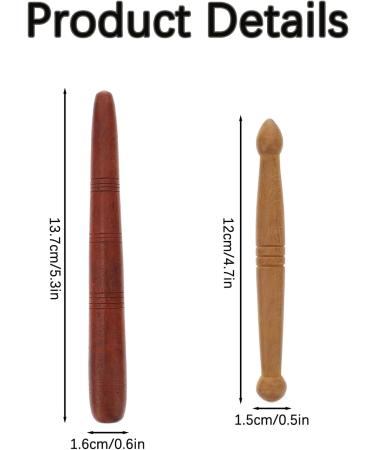 Natural Wooden Massage Tab Set - 2 Piece Fascia & Trigger Point Massage Device for Legs & Neck - Buy Online on GoSupps.com