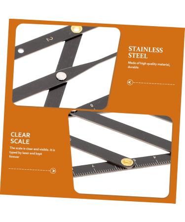 Angoily 5 pcs Mean Measure Three-point Steel Stencils Metal Generation Golden Tools Stainless Gadgets 25x5x0.6cmx5pcs Blackx5pcs - Buy Online on GoSupps.com