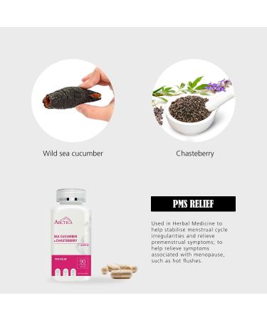 Arctica Food Sea Cucumber & Chasteberry Complex Capsule PMS Relief 600 mg 90 caps 1 - Buy Online on GoSupps.com