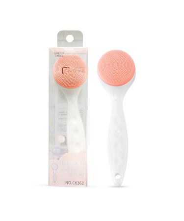 SNOYE Super Soft Silicone Manual Facial Cleansing Brush, Waterproof Face Brush for Sensitive, Delicate, Dry Skin (Pink)