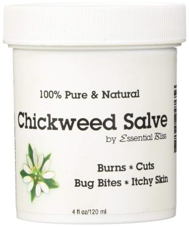 Chickweed Salve 4OZ * 100% Pure * All Natural Organic No Additives * Soothing Anti Itch Cream * Provides Relief from Dry Skin