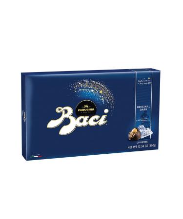 Baci Classic Dark Chocolate Hazelnut 28-Pc Truffle Box, 12.35 Oz, (Pack of 1)