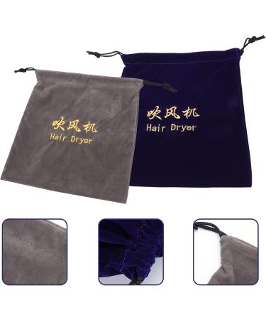 Beaupretty 2pcs Storage Bag Hair Dryer Organizer Bag Hairdryer Holder Drawstring Hotel Supplies Flocking Cloth - Buy Online on GoSupps.com