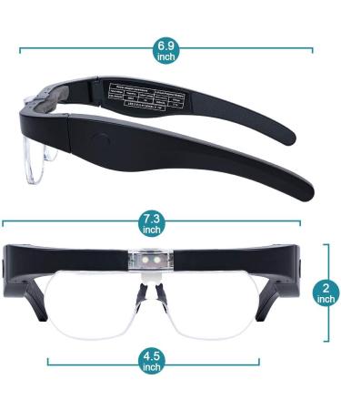 Rechargeable Headband Magnifier with Interchangeable Lenses - 1.5X 2.5X 3.5X 5X - Hands-Free Magnifying Glass for Jewelry Making, Crafts, Cross Stitch - Black - Buy Online on GoSupps.com