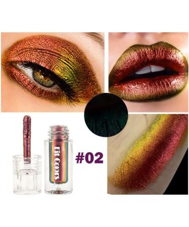 High Pigment Multi Chrome Glitter Eyeshadow 02# - Waterproof, Long Lasting, Smudge Proof Liquid Eye Shadow - Metallic Matte Finish, Quick Drying - Buy Online on GoSupps.com
