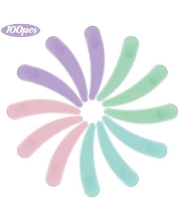 100PCS Cosmetic Spatulas - Mini Makeup Scoops for Mixing & Sampling | Multicolor Plastic Spatula Set for Skin Care & Facial Creams - Buy Online on GoSupps.com