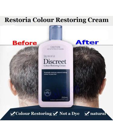 Restoria Discreet Colour Restoring Cream - 8.45 Fl.Oz. | Restore Hair Colour Naturally - Buy Online on GoSupps.com