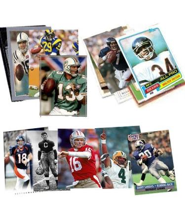 Topps, Upper deck, Donruss, Fleer, Score, Upperdeck 40 Football Hall-of-Fame & Superstar Cards Collection Including Dan Marino, Troy Aikman, Jim Thorpe, Joe Montana, John Elway and Barry Sanders