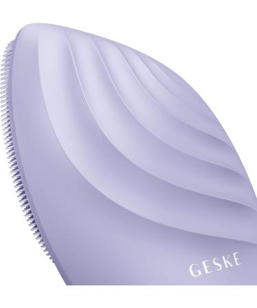 Buy Geske SmartAppGuided Sonic Facial Brush 5 in 1 - Electric Silicone Facial Cleaning Device & Massager in Purple | International Shipping Available - Buy Online on GoSupps.com