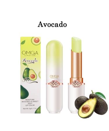 Peach Aloe Vera Strawberry Blueberry Avocado Grape Jelly Lipstick Set - Long Lasting Moisturizing Lip Balm with Fruity Flavor - 6 Pcs/Set - Buy Online on GoSupps.com