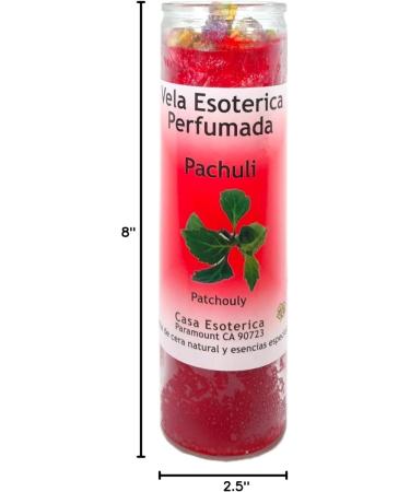 Patchouli-Palm Wax Spell Candle RED | Vela CASA ESOTERICA PERFUMADA - Spiritual Intention & Aromatherapy Candle - Buy Online on GoSupps.com