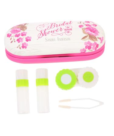 Healeved 2 sets double -layer glasses case terrarium for children sweet glasses case children glasses case lensing lens solution bottle glasses holder case practical contact holder 16.5x7x5.5cm pink